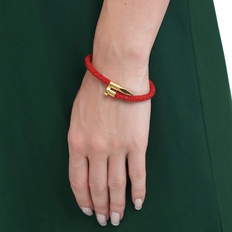 Buy Cute Bracelets for Girls, Leather Bracelets - Red Spark, Kate