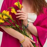 exotic bracelet YELLOW TROPICS Cuff Bracelets for Women, Cute Bracelets - Yellow Tropics | Kate Sira karma chakra girlfriend gift cheap gift  kate sira  katesira women