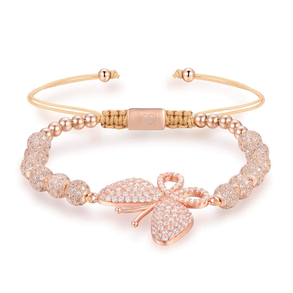 shine bracelet Butterfly Rose Gold Buy Beaded Bracelets for Women - Cute Butterfly Rose Gold | Kate Sira karma chakra girlfriend gift cheap gift  kate sira  katesira women
