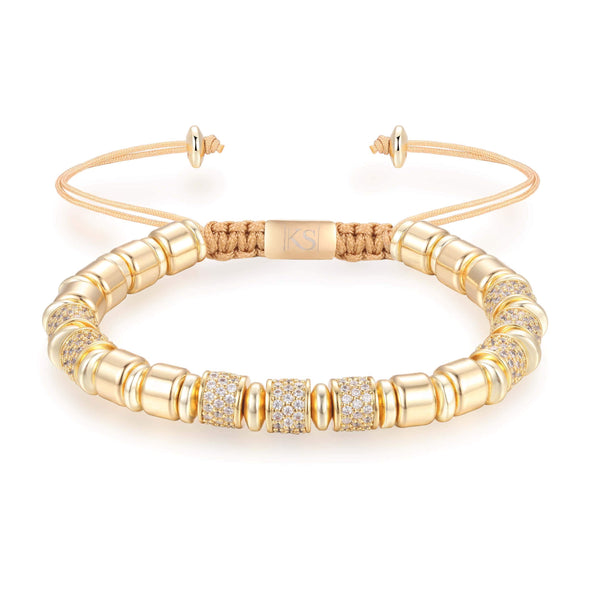 shine bracelet LOUVRE GOLD Beaded Bracelets for Women, Charm Bracelets - Louvre Gold | Kate Sira karma chakra girlfriend gift cheap gift  kate sira  katesira women